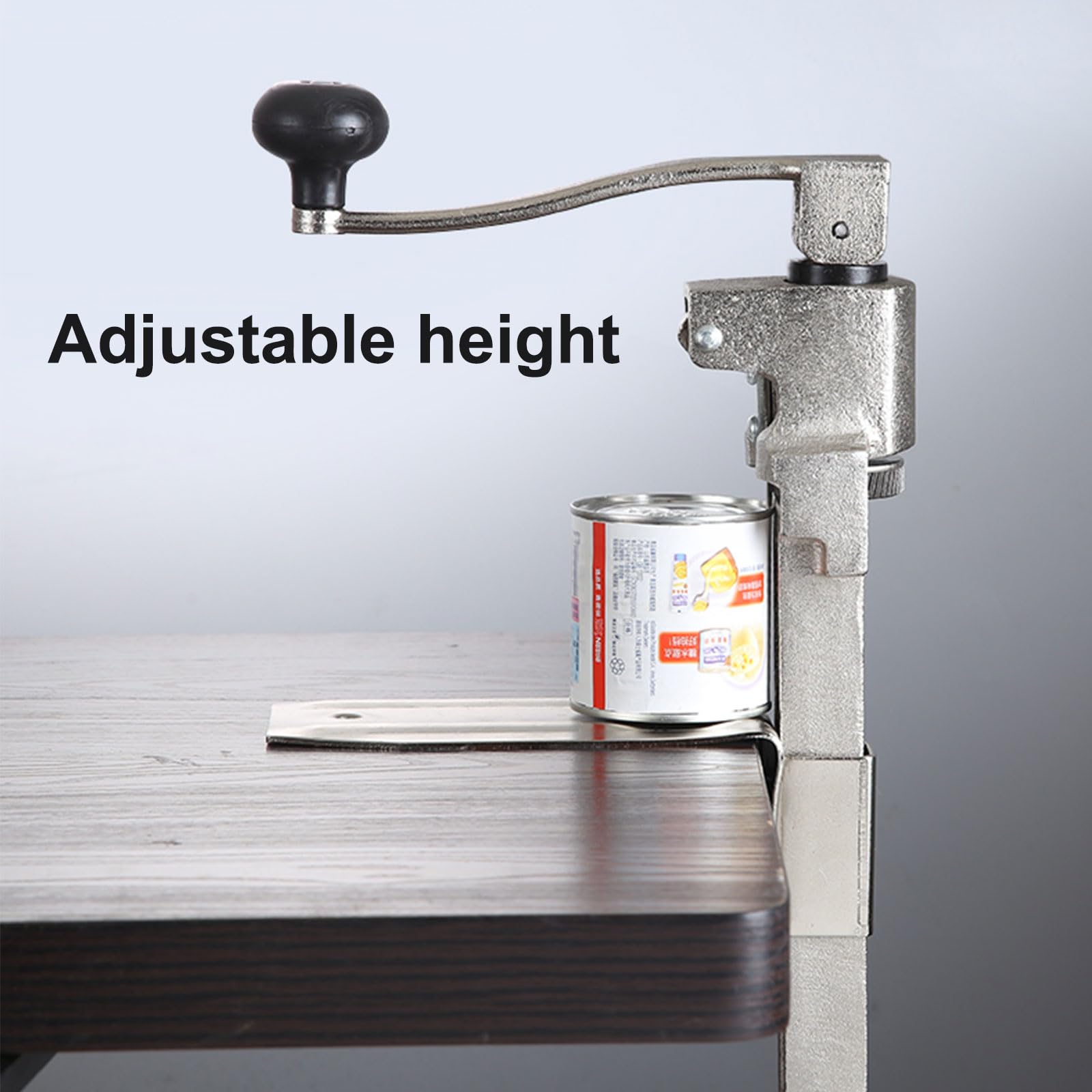 Apriscatole manuale resistente, montato su tavolo, regolabile in altezza, per ristorante, cucina, hotel, bar, casa