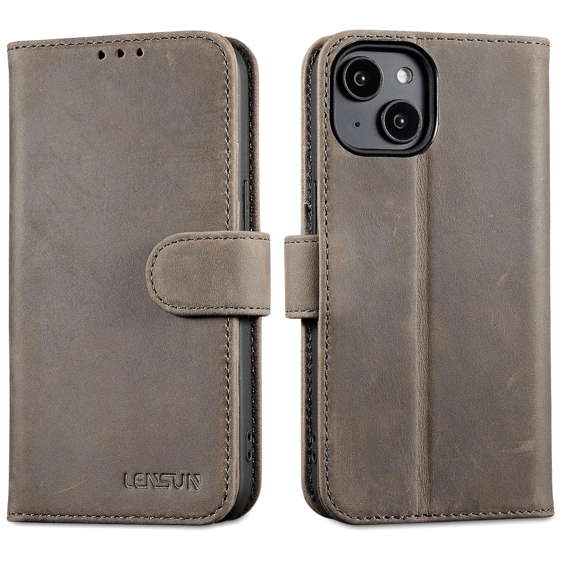 Custodia A Portafoglio Per Phone 14 (6.1") – Pelle TPU Con Chiusura Magnetica, 3 Tasche + Portamonete, Rosa, Antiurto