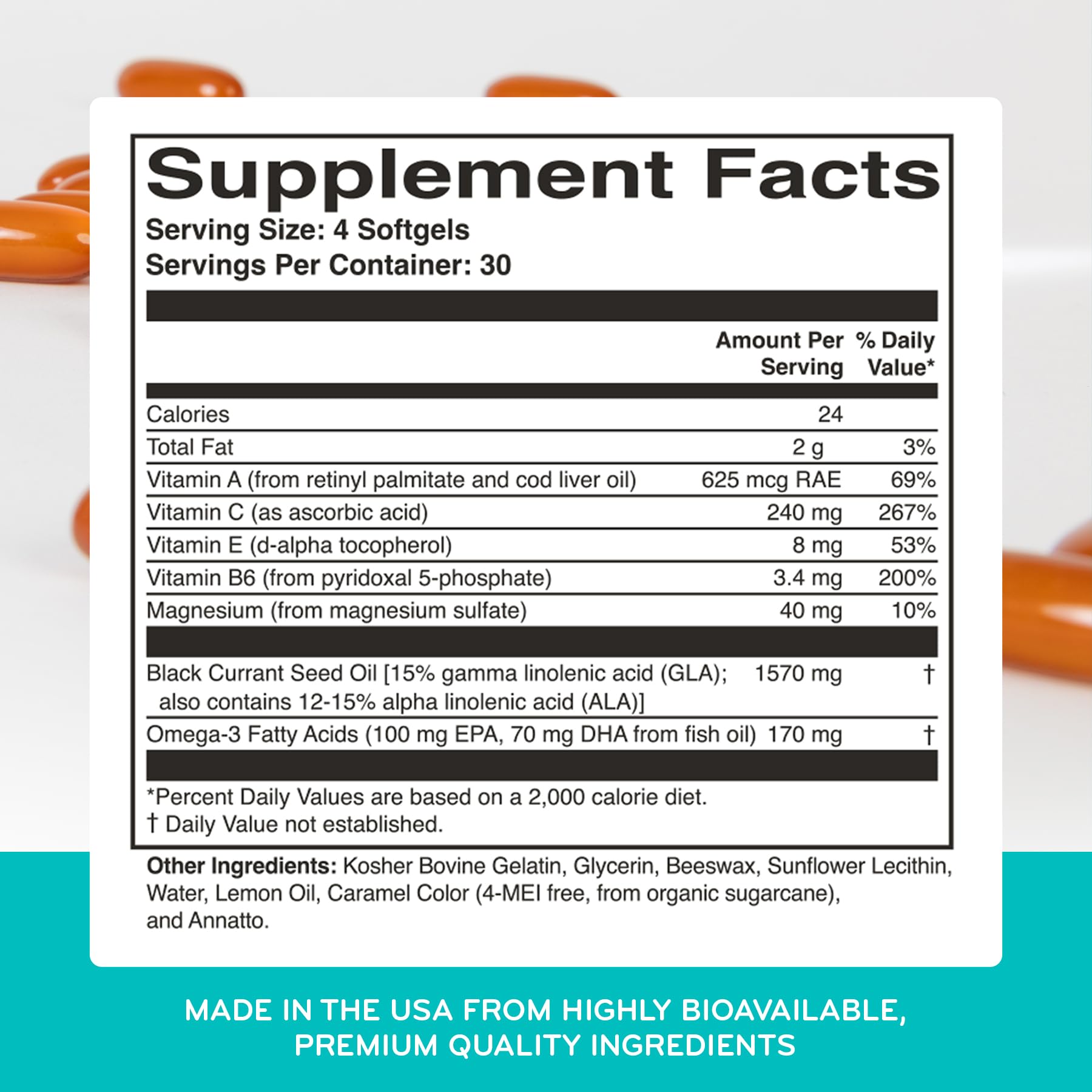 HydroEye Dry Eye Supplement, Clinically Tested, GLA & Omega3s - 120 Count — Amazon image 8