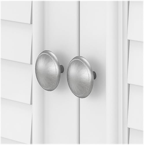 Miniatura 7 de Bush Fairview - Armario de almacenamiento pequeño de 30.71 pulgadas con 3 estantes, gris Shiplap grisblanco puro (WC53696-03)