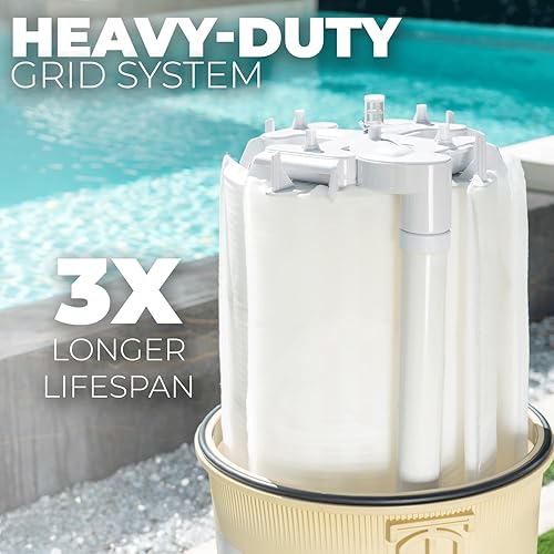 Miniatura 4 de XtremepowerUS DE Grid - Filtro de piscina de 120 GPM de tierra de diatomeas para piscinas enterradas, 62 pies cuadrados, compatible con 263064,