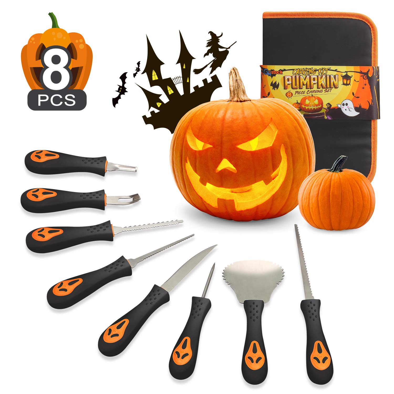 Buy GoStock Pumpkin Carving Kit, Halloween Professional Pumpkin Carving