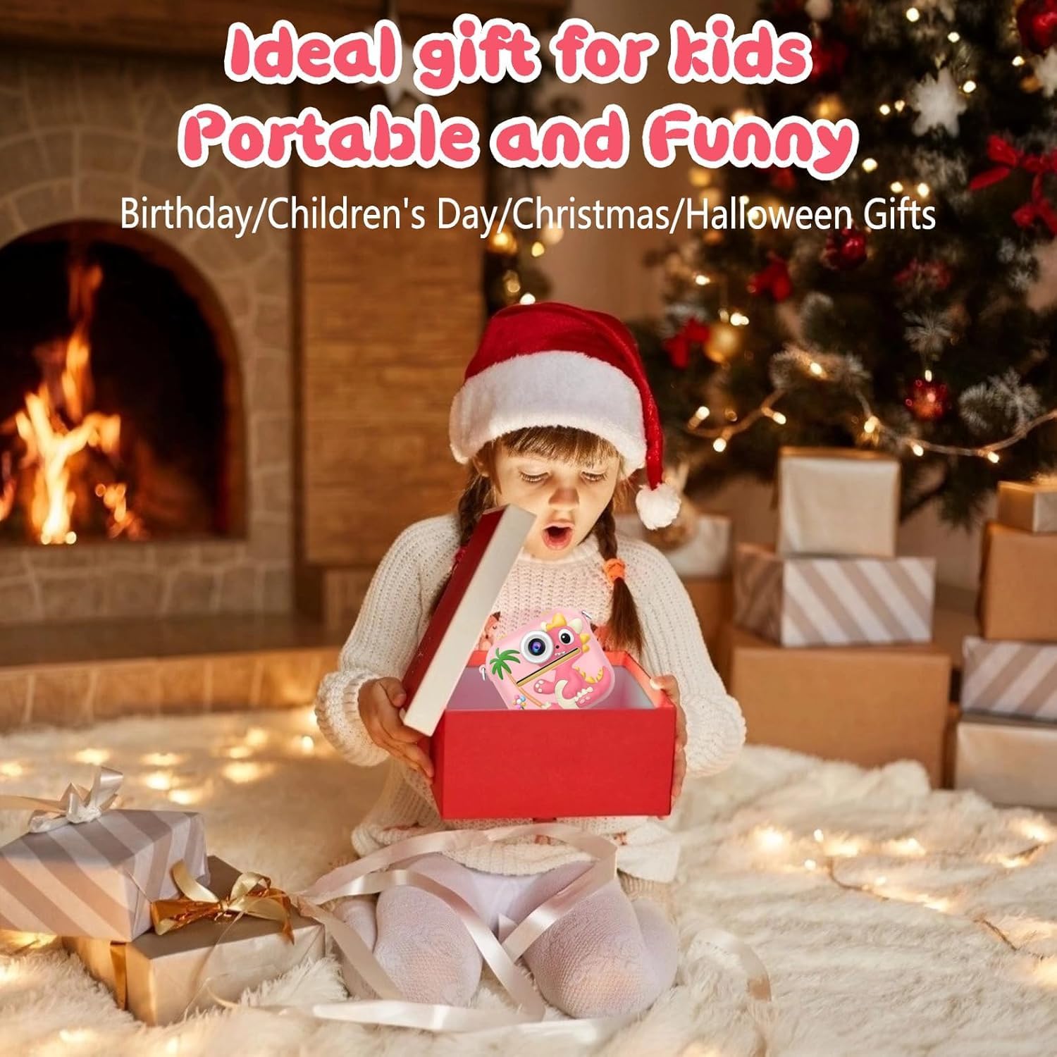 64GB Kids Camera Instant Print, 1080P Dual-Lens Selfie Instant Cameras Video, 48MP Birthday Gifts Instant Print Camera for Kids with Print Paper, for Girls Age 3 4 5 6 7 8 9 10 11 Toddler Toy