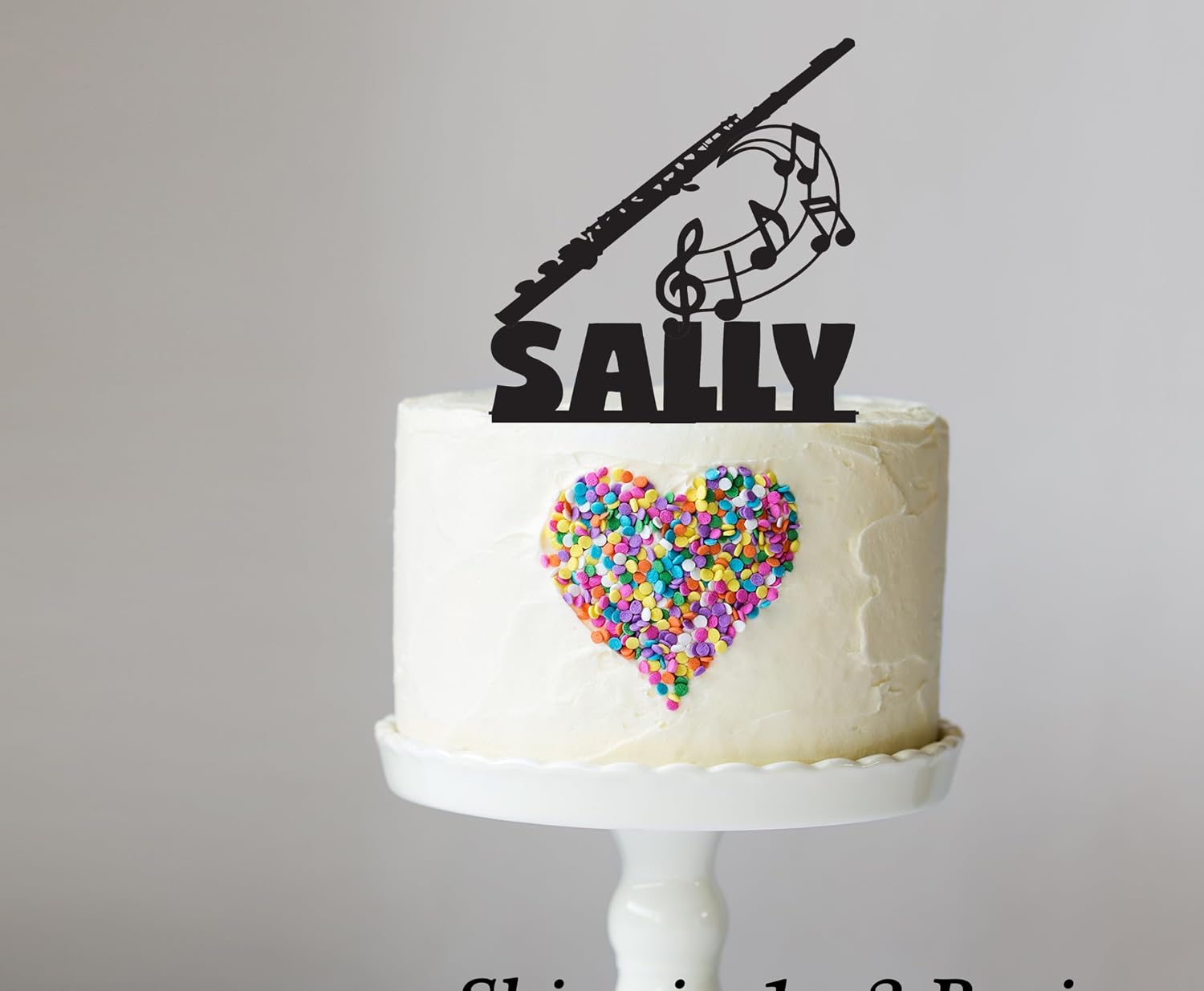 Amazon.com: Flute Cake Topper with Keepsake Base, Music, Treble Clef ...
