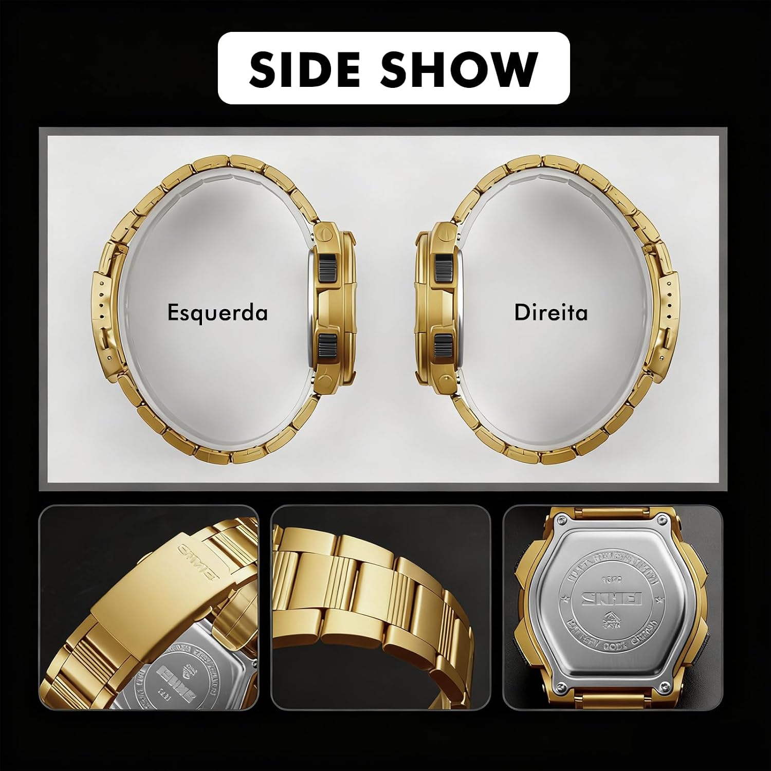 Relógio de pulso masculino de marca 1370, com pulseira de aço inoxidável, mostrador de data, ponteiros luminosos e mecanismo de quartzo Wristwatch Relógio de pulso masculino de marca 1370, com pulseira de aço inoxidável, mostrador de data, ponteiros luminosos e mecanismo de quartzo Wristwatch
