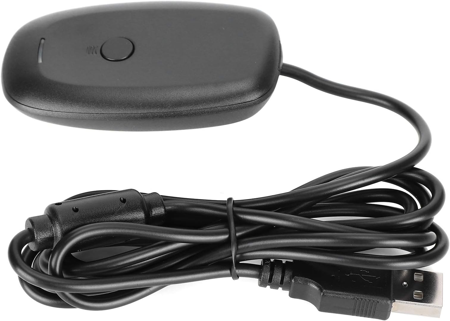 Generic Wireless Gaming Receiver PC Adapter for 360, CD Function, 4 Controllers & Headsets, Easy Install for PC Game Scene, ABS Material, Black