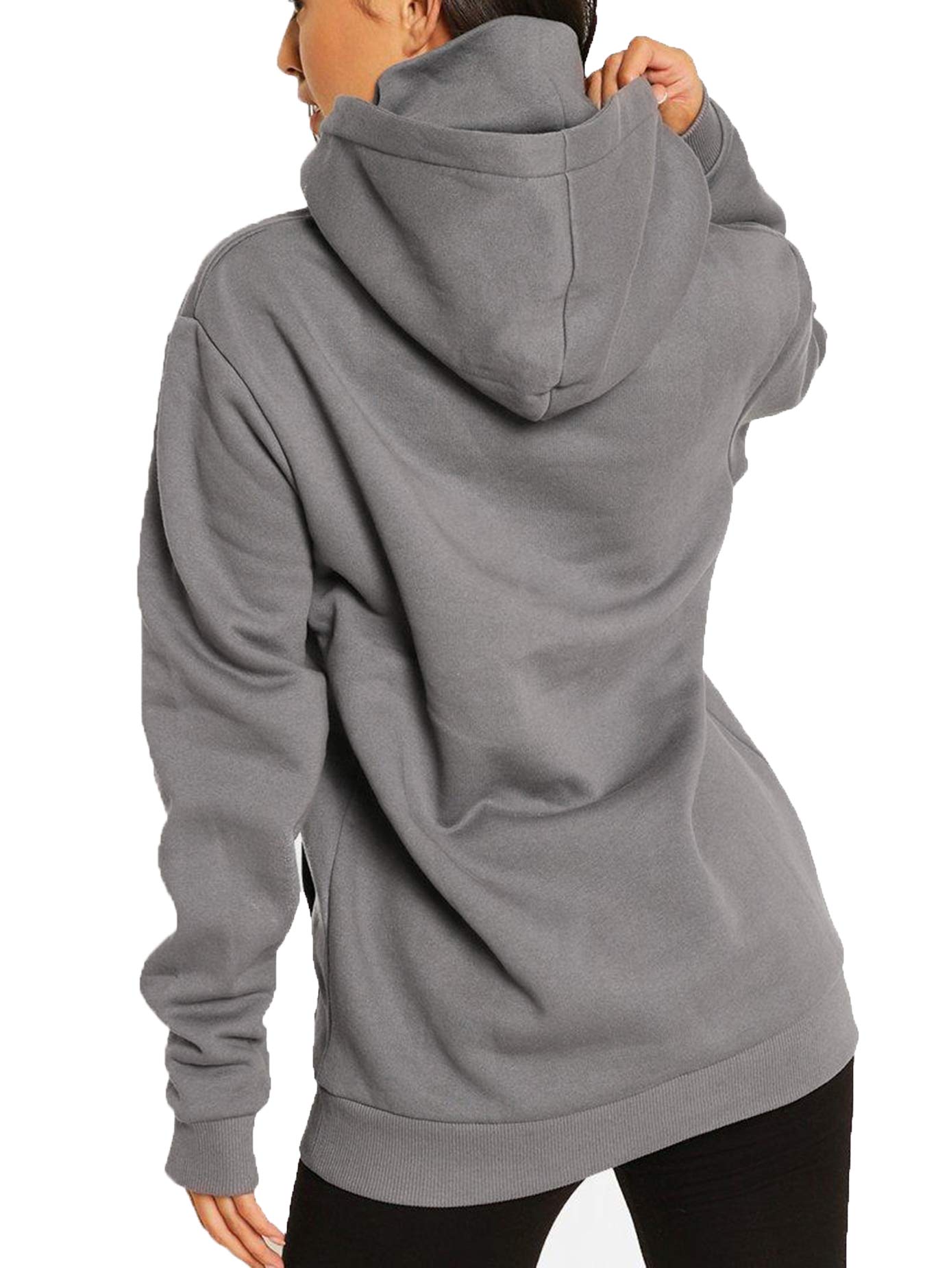 TrendiMax Pull à Capuche Femme Col Roulé Basique Pullover à Manches Longues Chic Pull Chaud Femme Hoodie Femme pour l'Automne et l'hiver