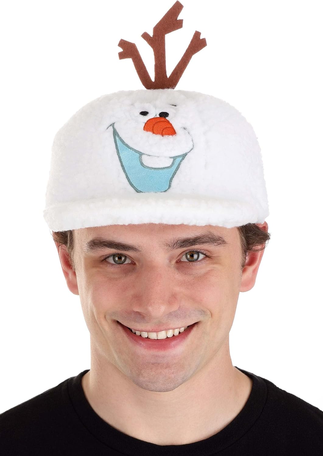 Disney Olaf Fuzzy Costume Hat - Sherpa Fleece Cap with Embroidered Olaf Face
