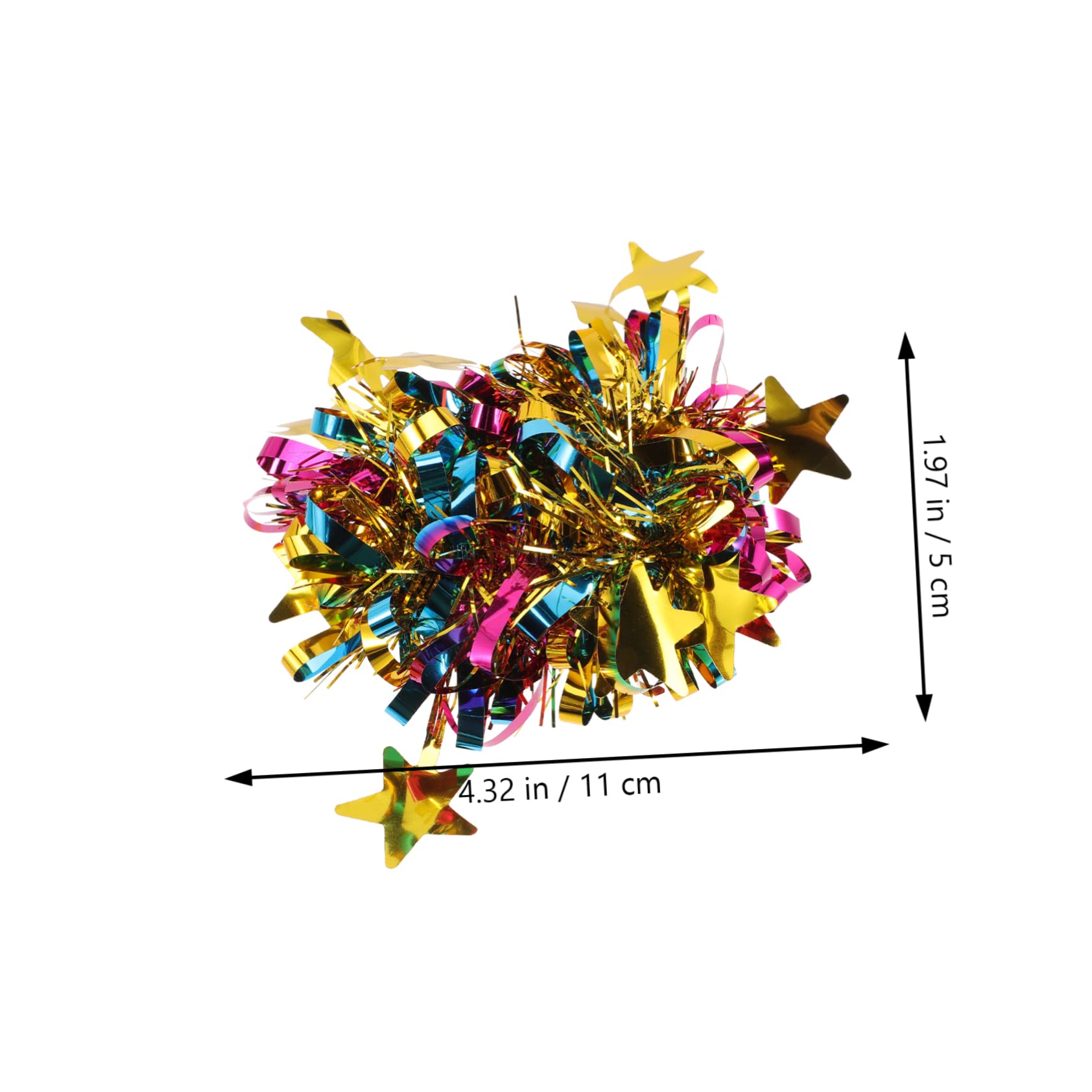 Toddmomy Cheerleading Pompoms Set 6pcs Blue White Pom Poms Cheerleading Games Props for Boys and Girls for Cheerleaders