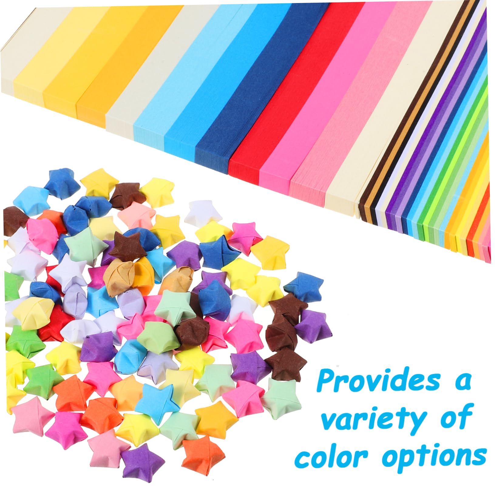 Amosfun 1 Set Glasfläschchen Origami Stern Papier Kit Bunte Papier Sterne Für Handwerk Dekorationen