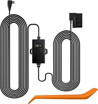 WOLFBOX USB C Hardwire Kit OBD, Hard Wire Car Charger Cable Kit 12V-24V to 5V, Avoid Dash Cam Battery Drain, Suitable for G840S/G930/G840H/G850/G850PRO/X5/X5 DUO/i07/i17/X3 Dash Cam