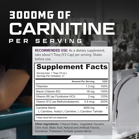 Cutler Nutrition Liquid L-Carnitine Fat Burner Supplement with Acetyl L-Carnitine & L-Carnitine Tartrate - Fat Burner Formula for Optimal Absorption, Energy & Muscle Support | Orange Flavor