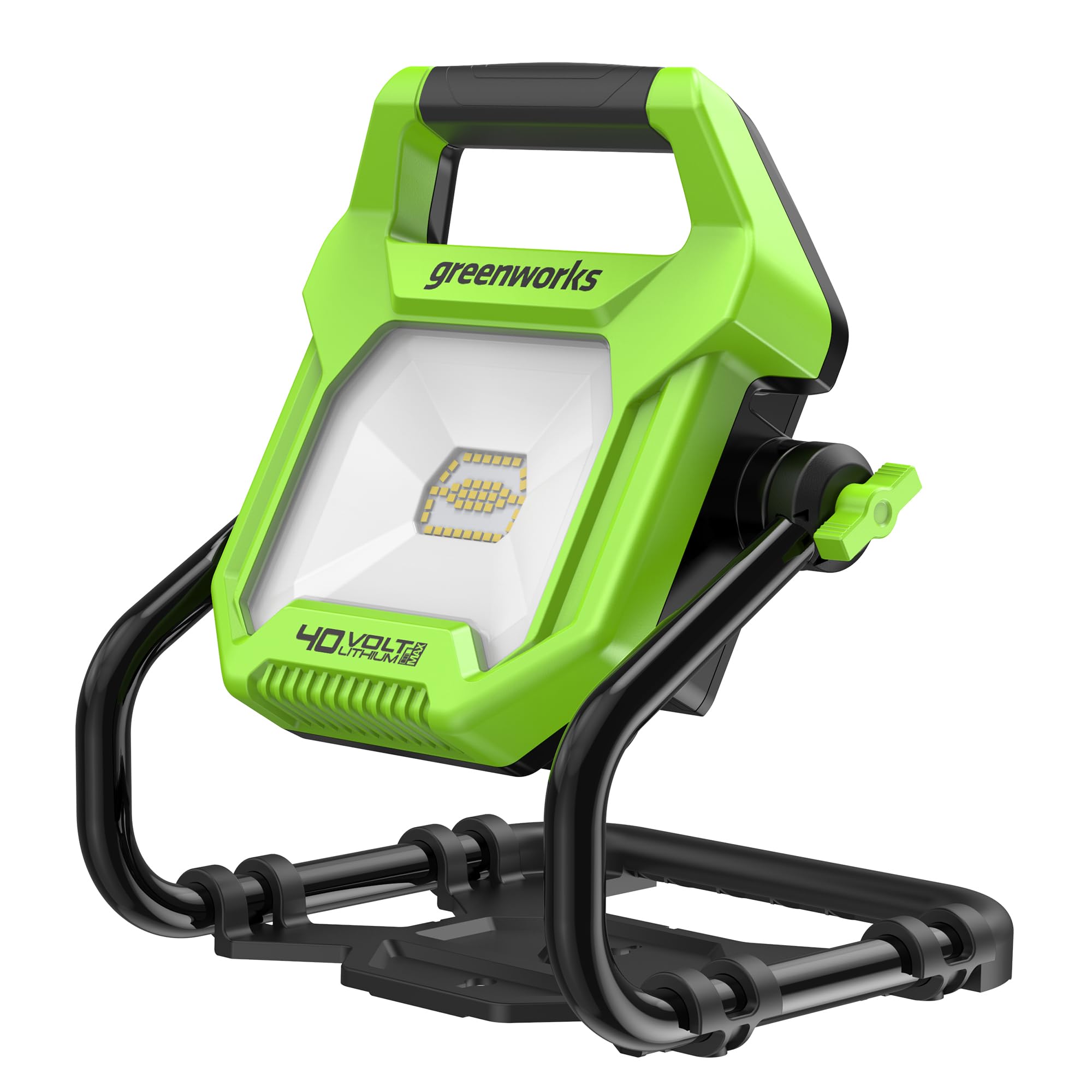 Greenworks G40WL Cordless AC/DC Hybrid Work Light with Hanging Hook, AC Power Cable or Portable Battery, 2000 Lumen, 2 Brightness Settings WITHOUT 40V Battery & Charger, 3 Year Guarantee โ image 1
