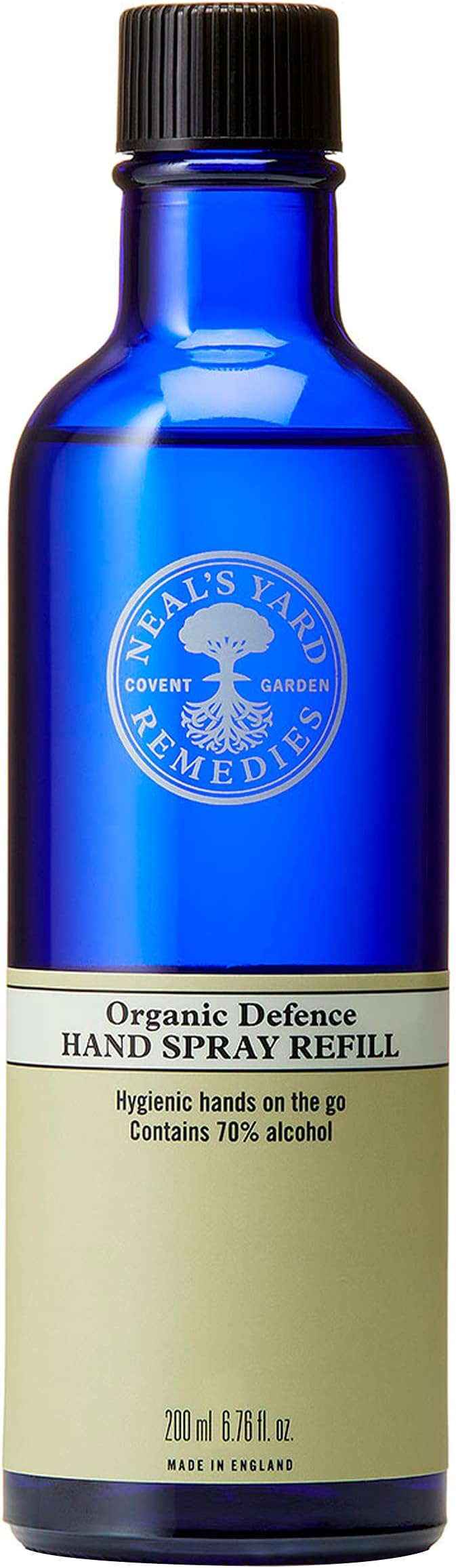 Neal’s Yard Remedies Natural Defence Hand Spray Refill | Natural Hand Sanitiser with 70% Alcohol and Essential Oils | Non-Drying | Sustainable Refill Format | Vegan Hand Sanitiser | 200ml