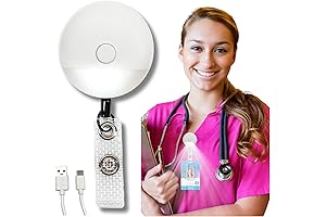 Original Badgebright Night Shift Nurse Badge Reel Light, Retractable, Rechargeable Clip On...