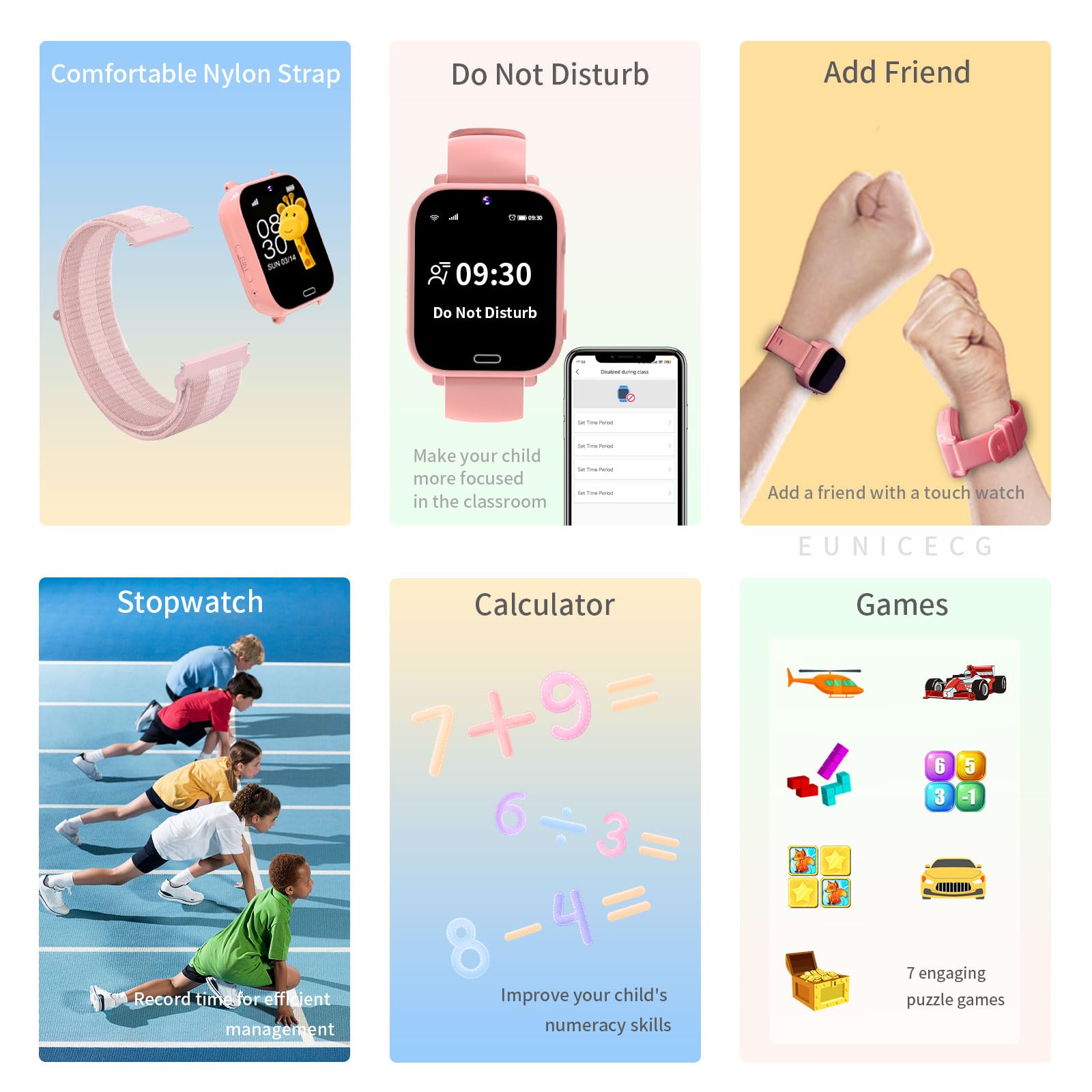 4G Smartwatch dla Dzieci z GPS Lokalizować Połączenie Wideo Telefony Model Klasy Czat Głosowy Gry Budzik SOS Kalkulator - Zegarek dla Dziecka Chłopców Dziewcząt Urodziny Prezenty