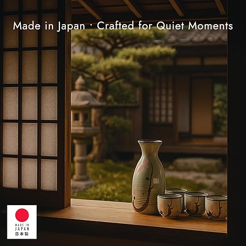 Miniatura 5 de JapanBargain 2755 - Juego de 2 tazas de sake de porcelana japonesa auténtica, aptas para microondas, 1.5 onzas, fabricadas en Japón