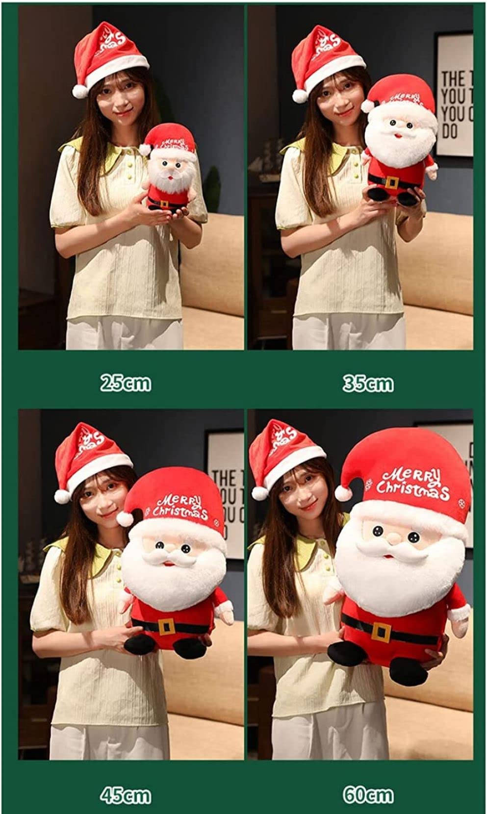 Amazon｜メリークリスマス サンタさん ぬいぐるみ 気持ちいい抱き