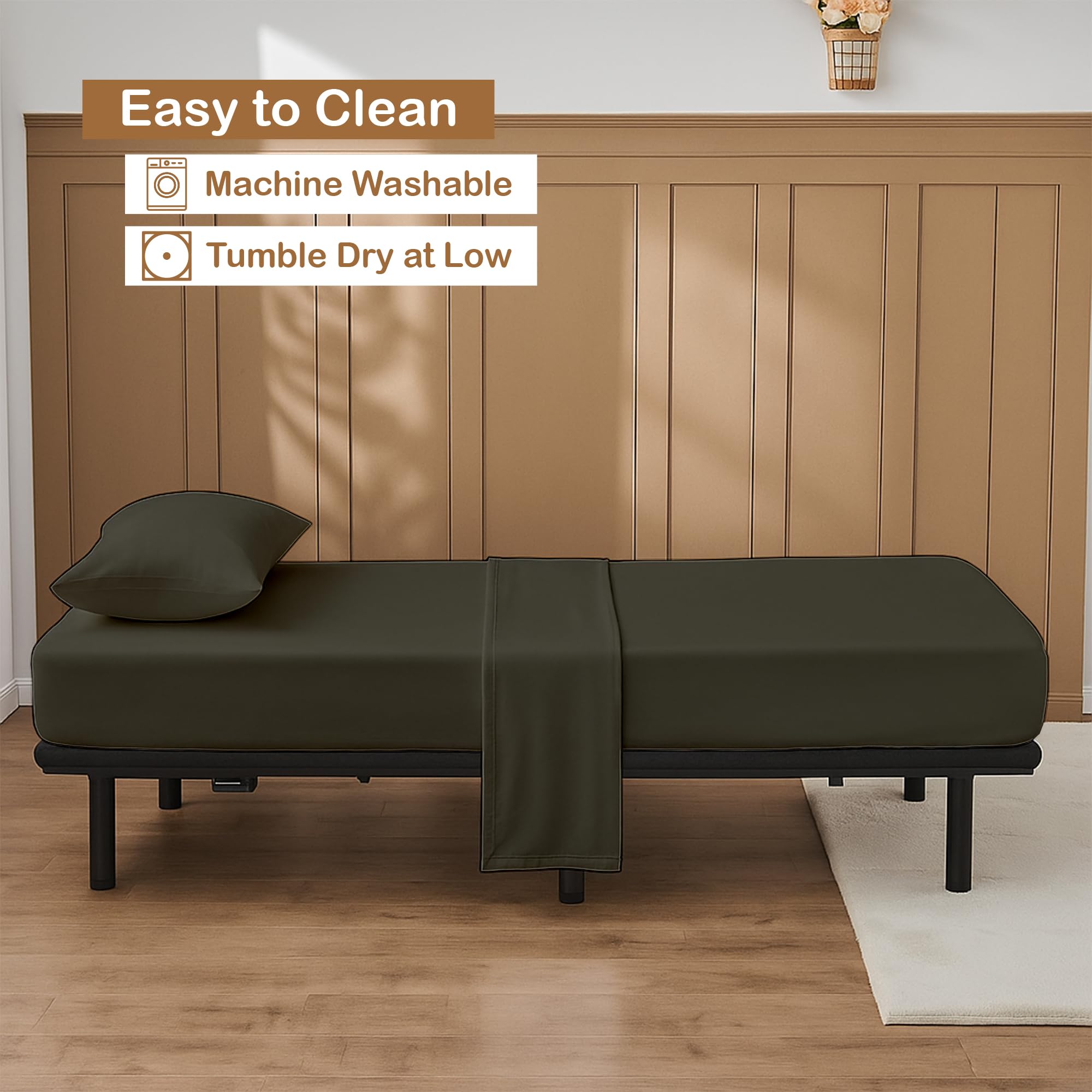 Lenzuolo Con Angoli Per Lettino 76x203 Cm – Confezione Da 2 Pezzi In Microfibra Traspirante – Per Letto A Castello, Camper, Materasso Pieghevole – Adatto Fino A 22,9 Cm Di Altezza - 5