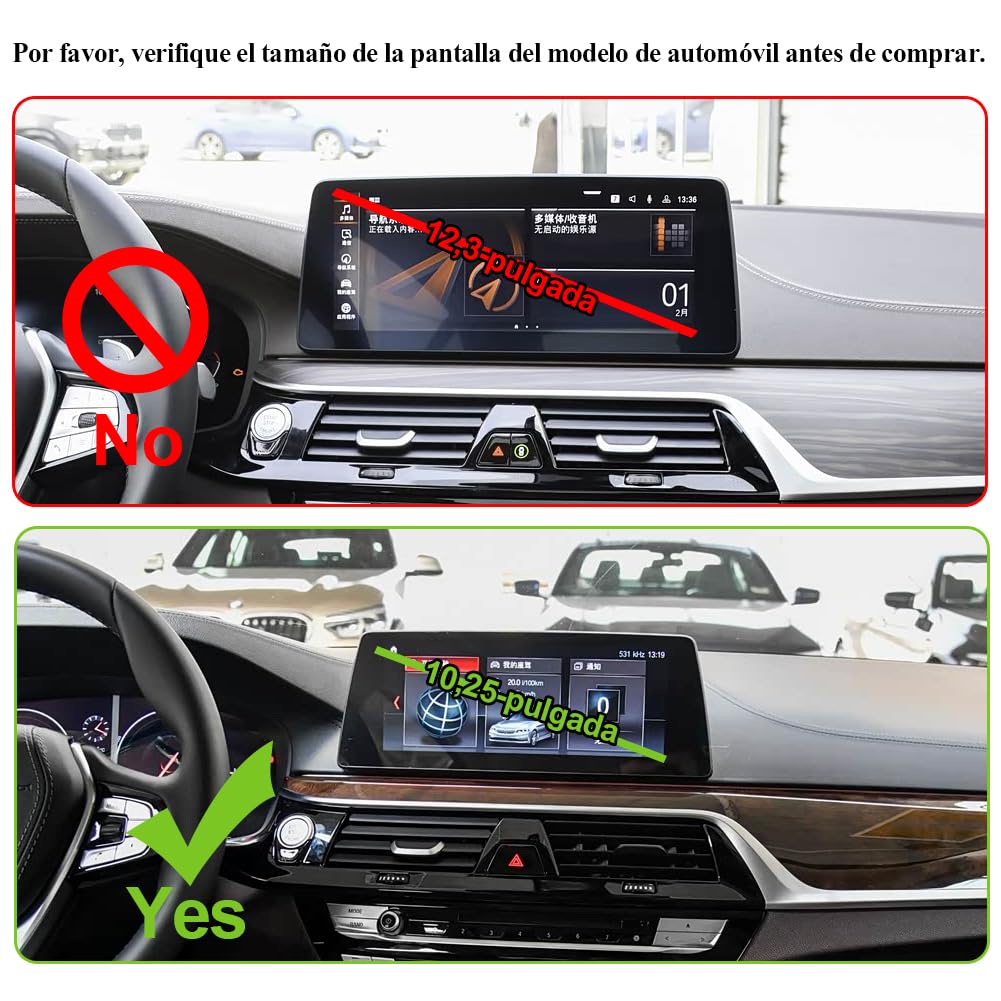 Soporte Movil Coche para BMW Serie 5 y Serie 6 Accesorios [Solo Compatible con BMW G30 G31 G32 – Pantalla táctil 10,25 Pulgadas, años 2017-2020][No Compatible con Pantallas táctiles de 12,3 Pulgadas]