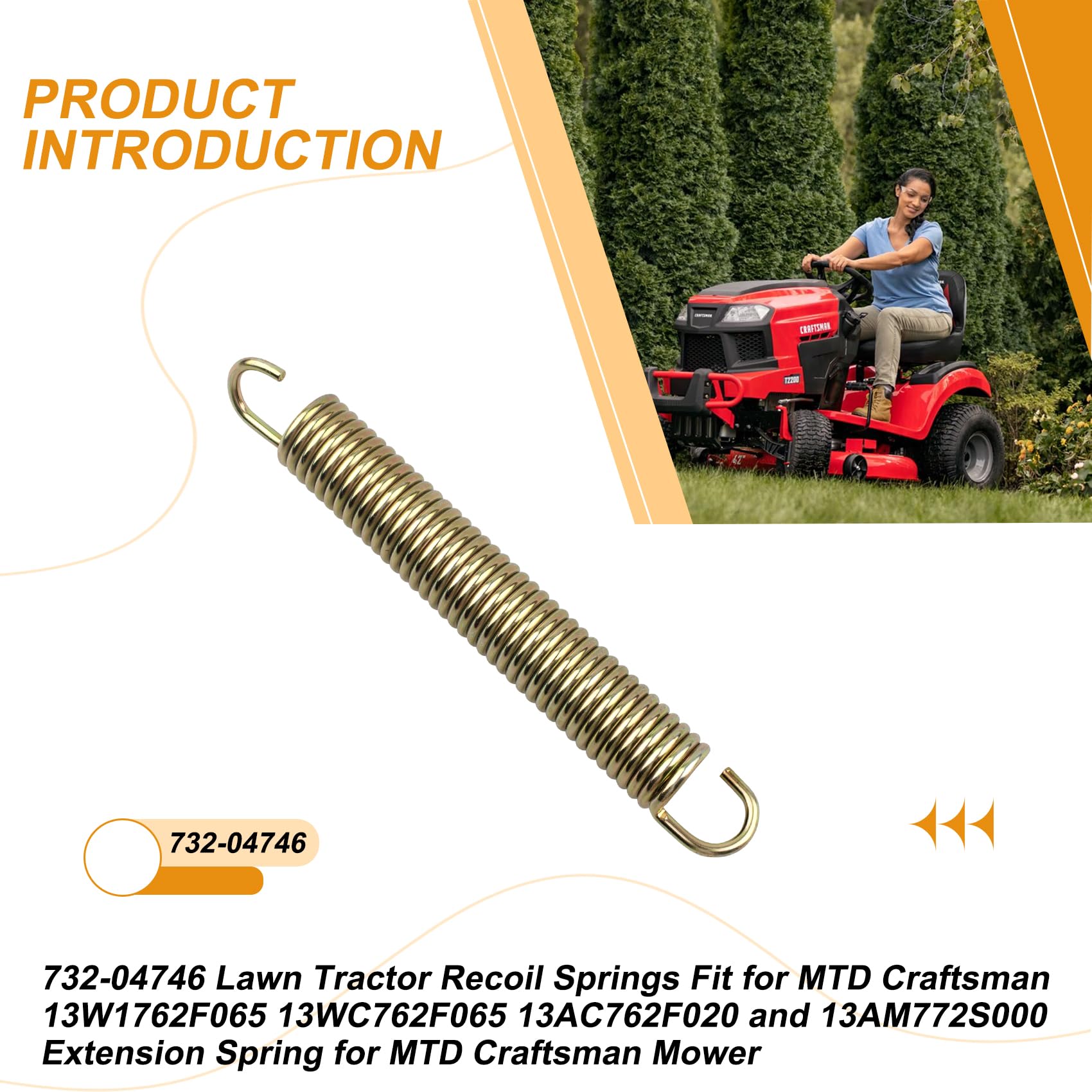 Amazon.com : remolean 732-04746 Extension Spring Fits for MTD