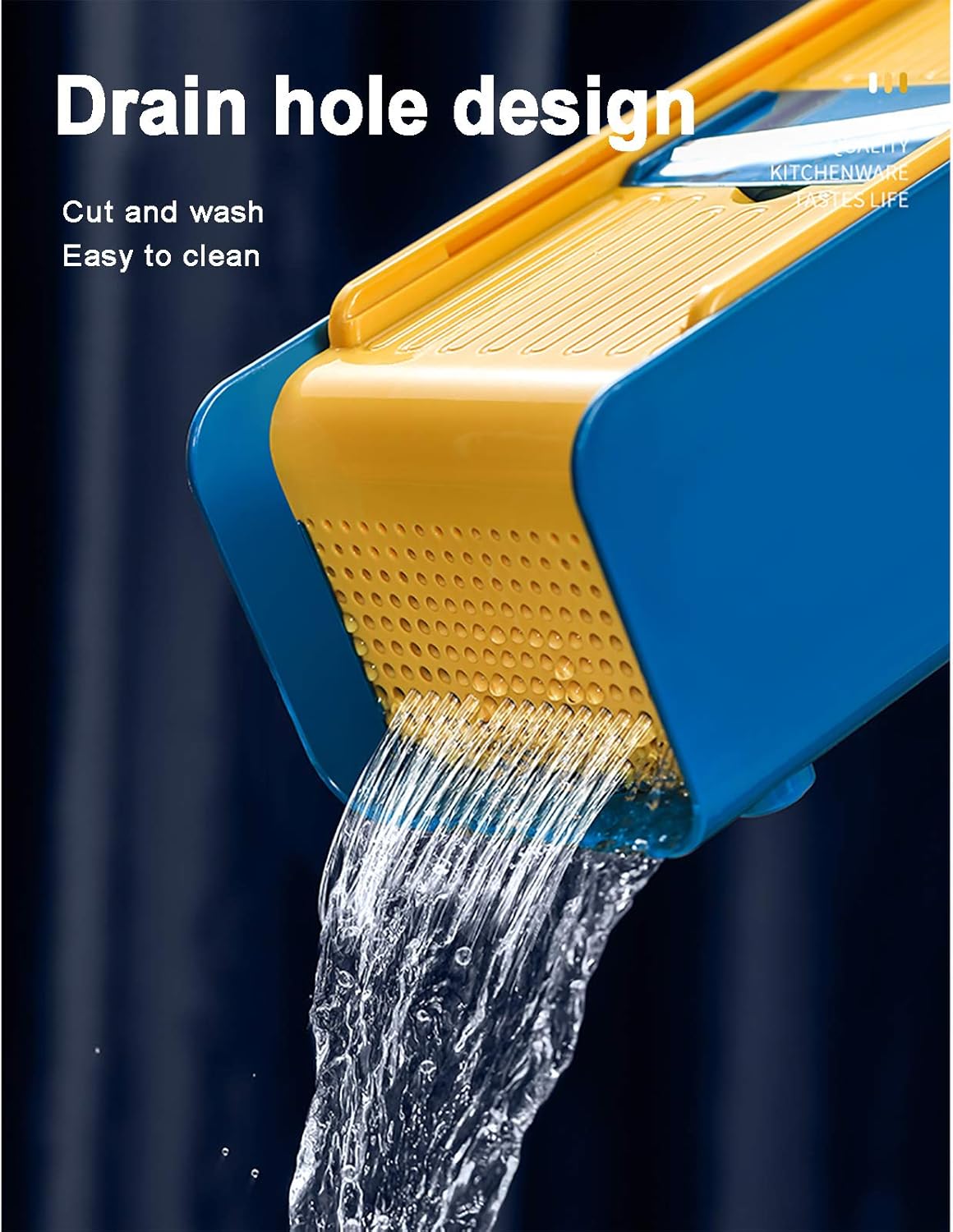 Vegetable Grinder Cutter Dicer for Potato Tomato Ginger Multifunctional Vegetable Slicer Mandolin Slicer Adjustable Onion Slimming Chopper with Hand Guard Kitchen Vegetable Chopper-A 27 x 9 x 11 cm