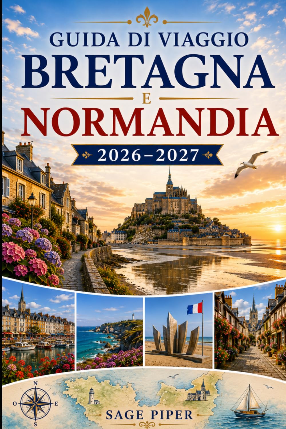 Guida di viaggio Bretagna e Normandia 2026–2027: Esplora Saint-Malo, Mont-Saint-Michel, Honfleur, Rouen, le spiagge del D-Day, i villaggi costieri e ... armi, coppie, famiglie e viaggiatori solitari