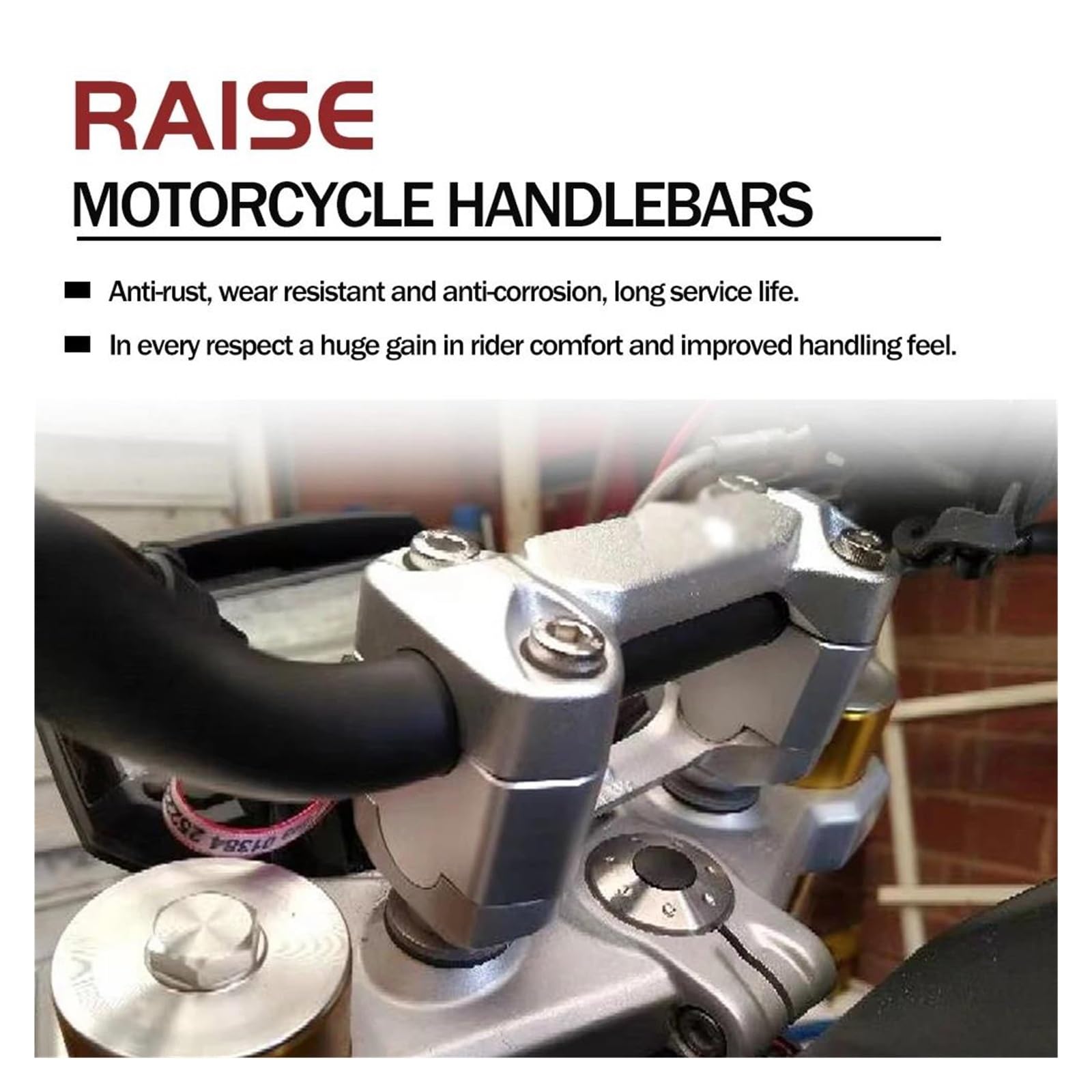 CNC Aluminio Alzas Manillar Motocicleta Solo apto para manillares de 22 mm de diámetro. Soporte de abrazadera para manillar elevador de aluminio modificado para motocicletas para BMW G310GS G310R 2017