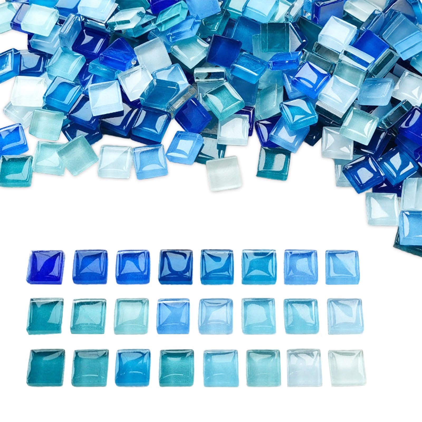 1 kg Crystal Mosaic Tiles, Square Mosaic Tiles Arts and Crafts, 1 x 1 cm