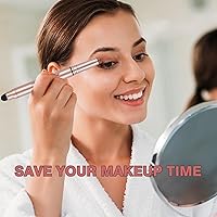 Vista 3 de Sombra de ojos en barra de oro rosa, maquillaje en lápiz de sombra de ojos con brillo crema, alto pigmento de larga duración, impermeable