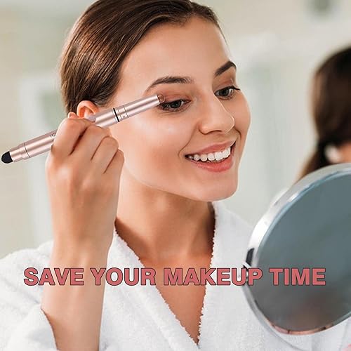 Miniatura 3 de SAUBZEAN Sombra de ojos en barra de maquillaje de oro rosa, lápiz de sombra de ojos en crema, lápiz de sombra de ojos impermeable, hipoalergénico de