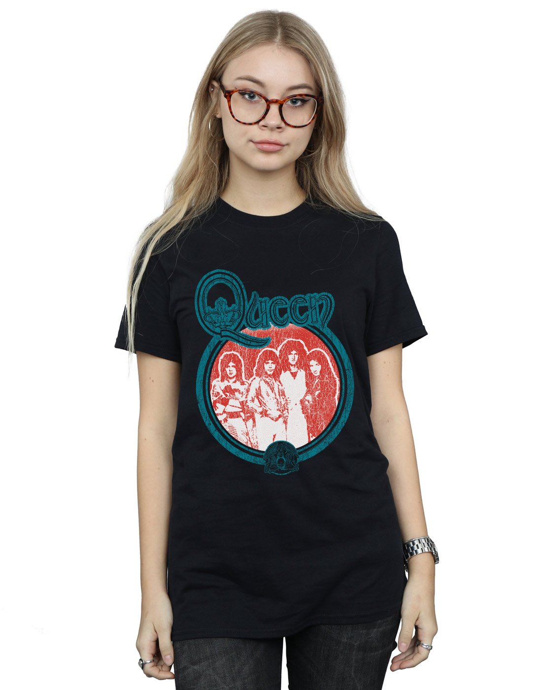 Absolute CultQueen Women's Vintage Band Photo Boyfriend Fit T-Shirt