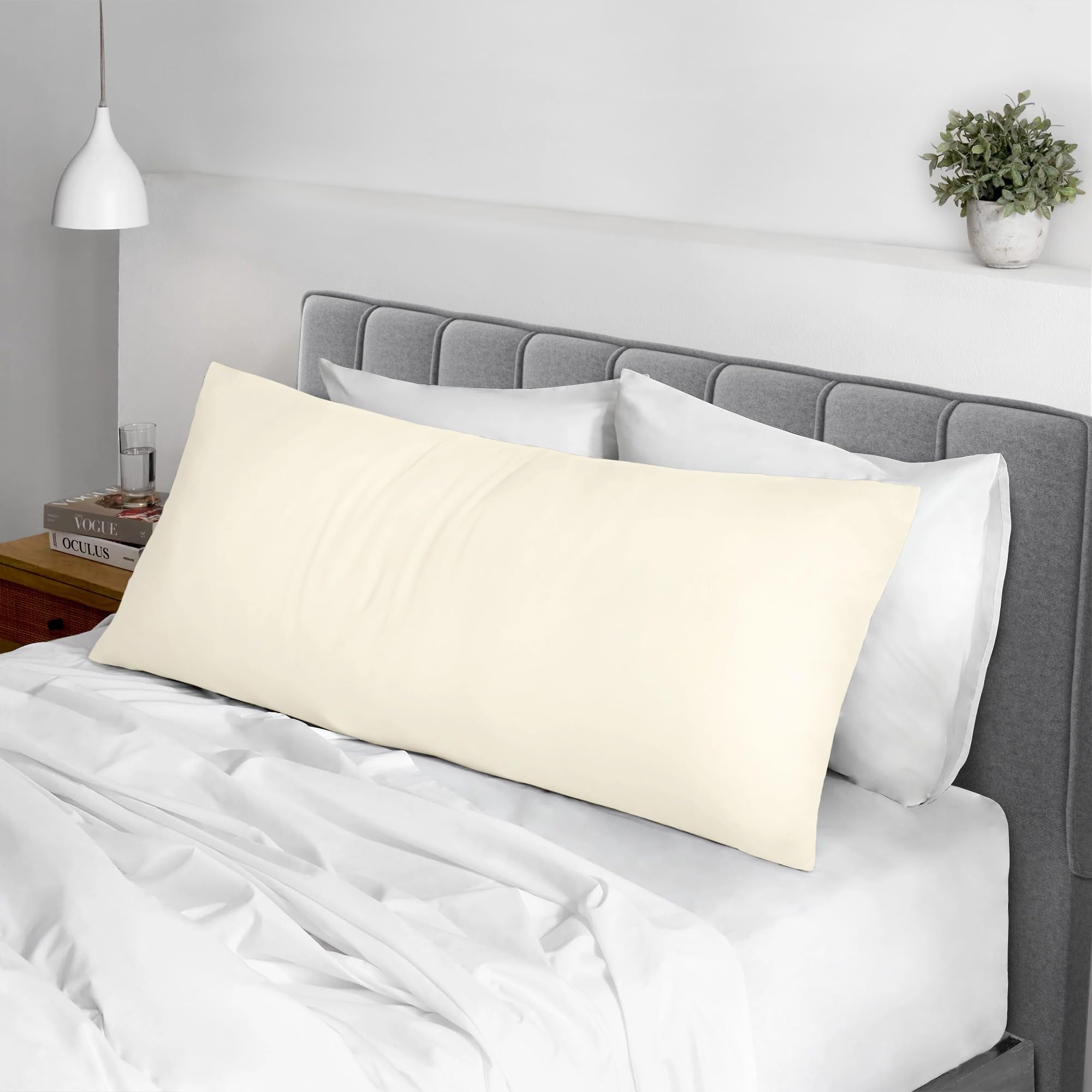 Pizuna 100% Cotton Standard Pillowcases 2 Pack White 50x75cm, 400 Thread Count Long Staple Combed Cotton Soft Pillow Cover, Sateen Weave Oxford Pillow Cases (Cooling Pillowcase 2PC) — view 26