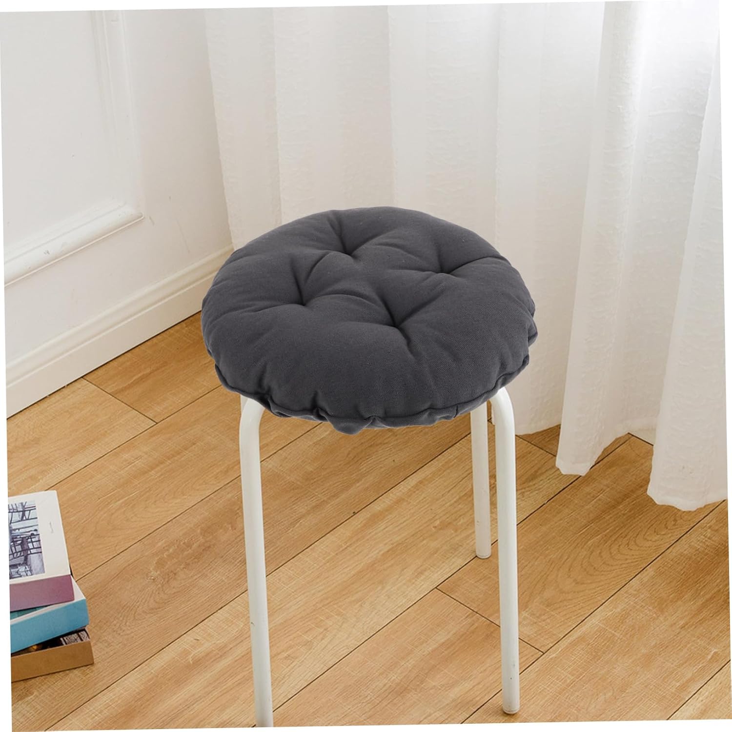 OUNONA Versatile Round Stool Seat Covers Soft Padded Washable Fit for Stools Chairs