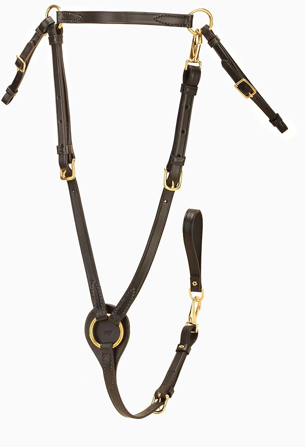 Tory Leather Breastplate with Brass Snaps Horse Bl Horse