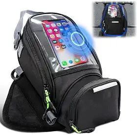 Bolsa Universal para Tanque de Combustível, Bolsa para Tanque de Motor de Motocicleta com Ímã, Preto