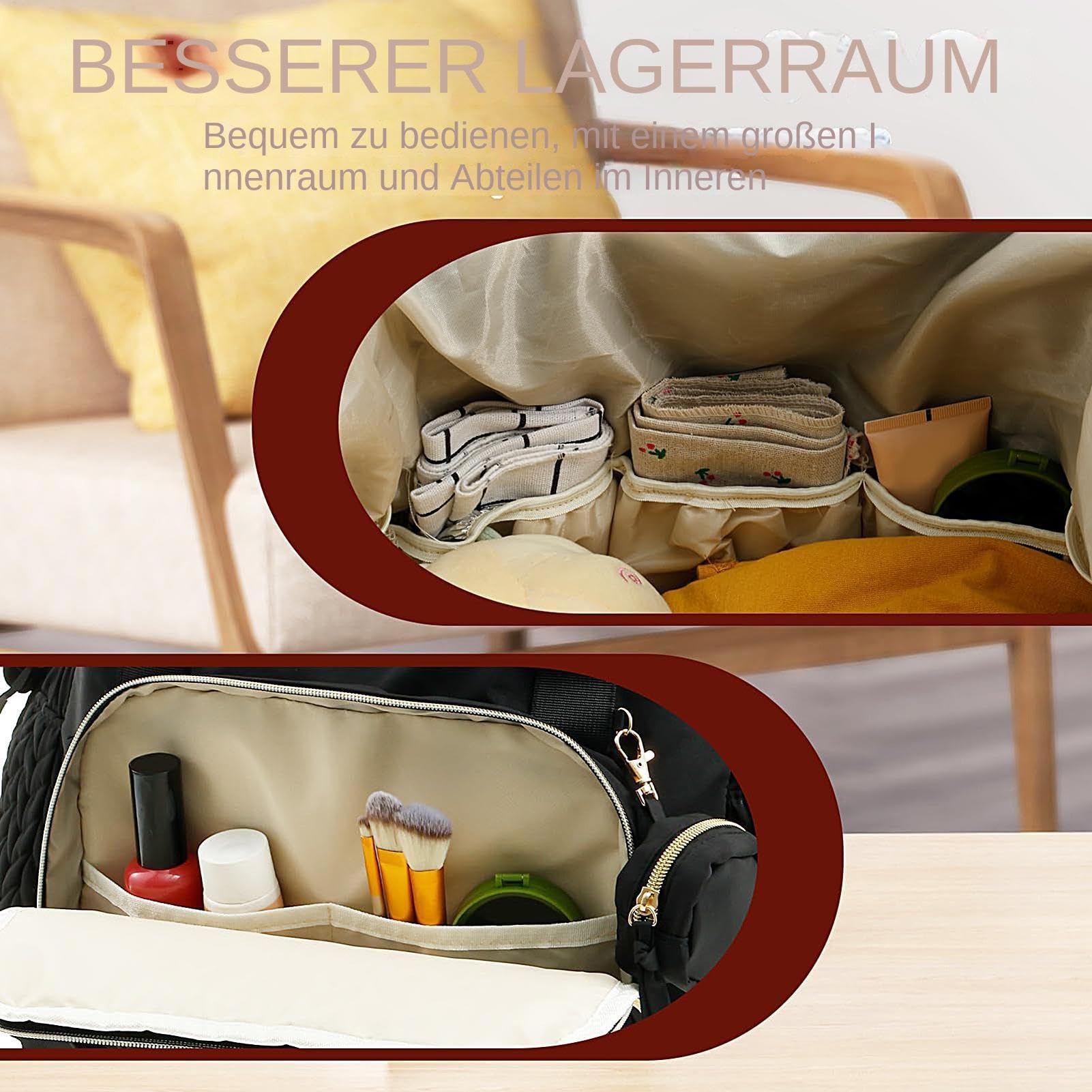 Sac à langer pour bébé, sac à langer de voyage, grande capacité, sac à langer pour enfant avec housse à tétine, sac multifonction pour bébé