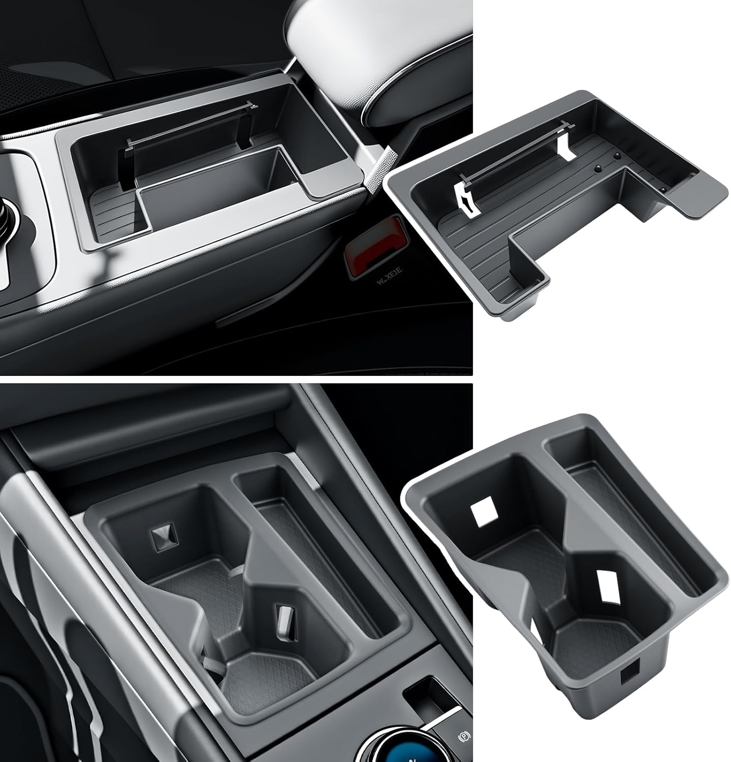 BIBIBO for 2025 2026 VW Tiguan Center Console Organizer 2025+ Tiguan (S, SE, SE R-Line Black, SEL R-Line) Front Armrest Console Tray +Cup Holder 2025 VW Tiguan Insert Organizer 2025 2026 Tiguan