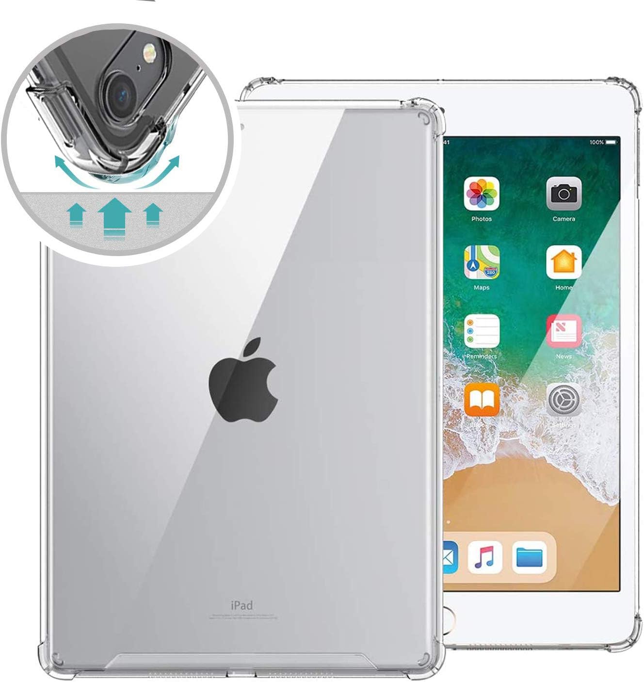 ORIbox Clear Case for iPad Pro 12.9-in.(6th/5th/4th/3th), Clear TPU Back Cover for iPad,12.9 inch,Clear