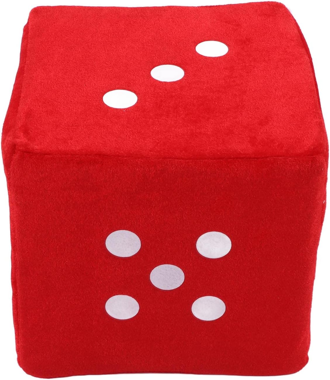 Plush Dice, Soft Stuffed Toys Cubic Pillow Pleuche Sponge Sofa Ornament Birthday Gifts for Home Use red