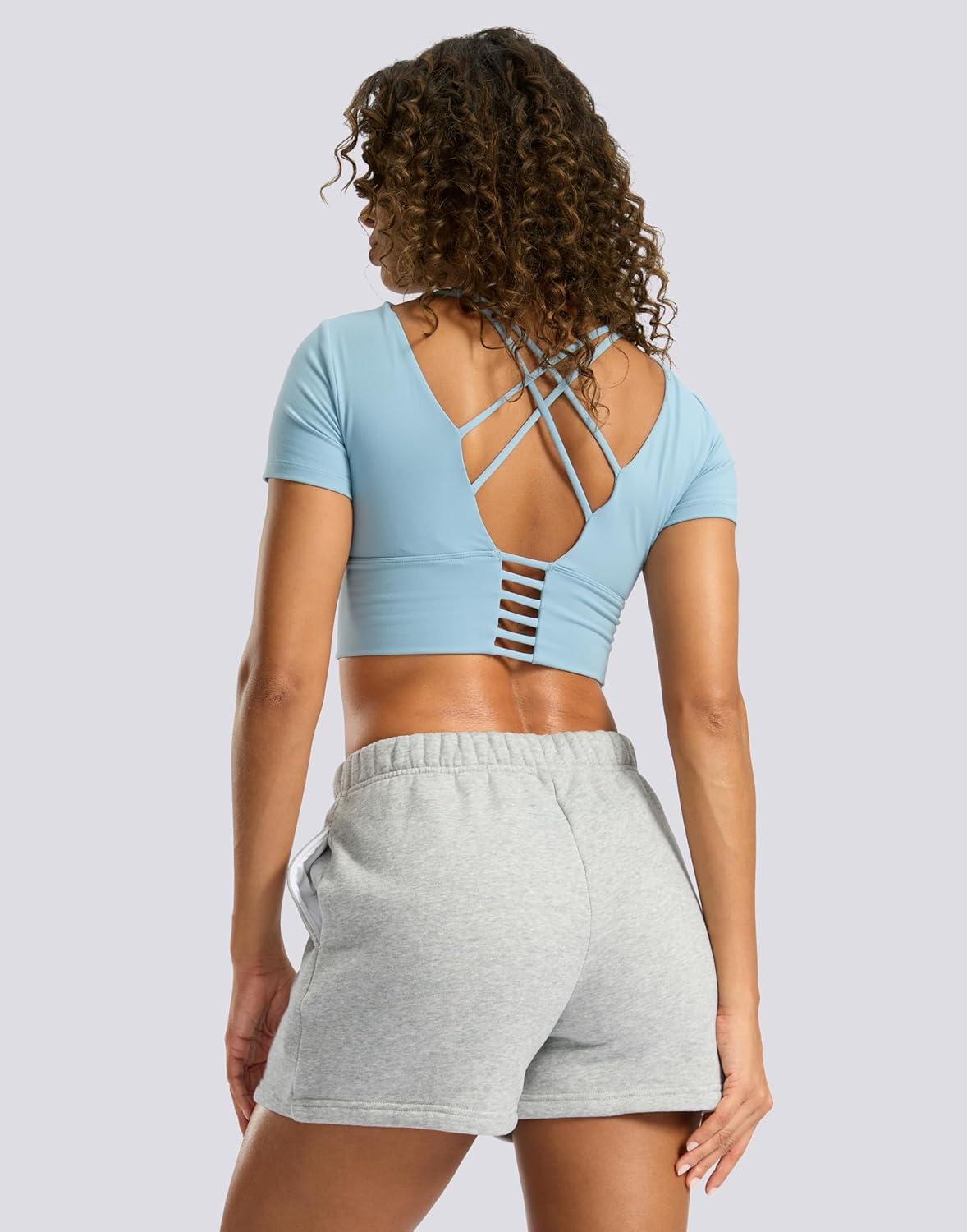 Soothfeel Women's Sweat Shorts with Pockets High Waisted Comfy Athletic Lounge Cotton Shorts for Women Casual Summer - Image 4