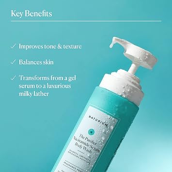 Naturium The Purifier Niacinamide Serum Body Wash, Gentle Cleanser | 16.9 FL OX / 500 ML