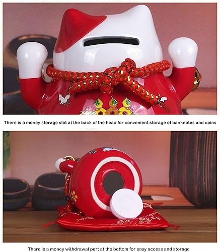 Miniatura 4 de Alcancía de la suerte para gatos, banco de dinero para gatos, alcancías pequeñas, regalos prácticos para cumpleaños, Navidad, fiesta, decoración de