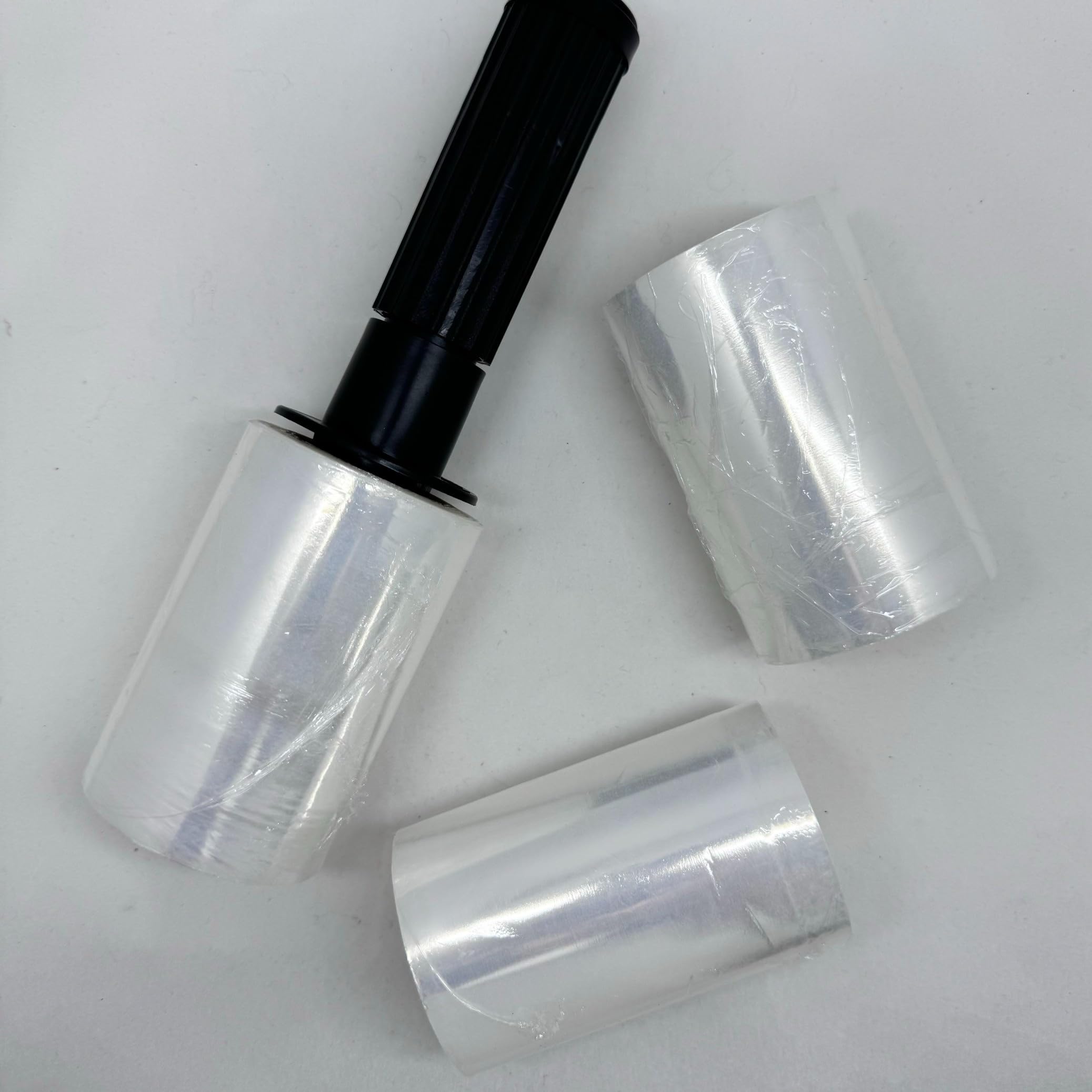 40 Mini-Stretchfolie 125mm Stretchfolie Wickelfolie Handabroller Strechfolie 23my