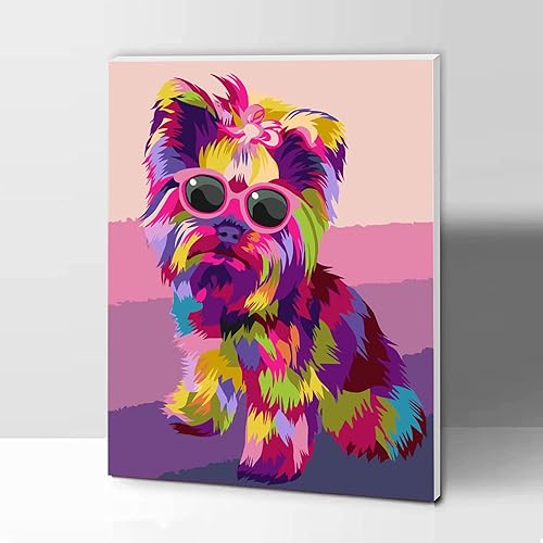 SYNHOK Pintura por números para adultos y niños principiantes, kit de pintura acrílica para decoración de habitación, regalo ideal de 12 x 16