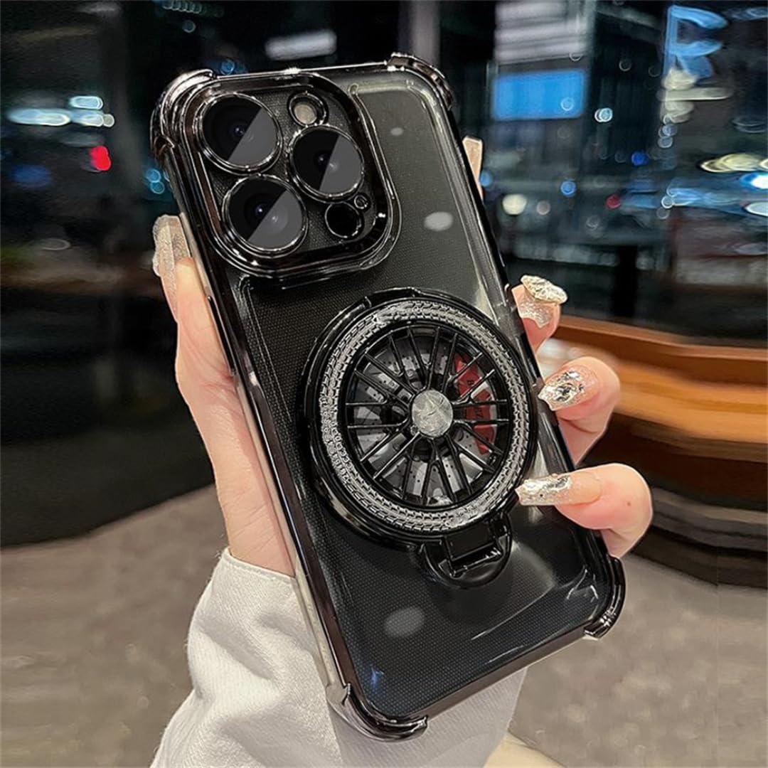 Coque rotative avec anneau 360 pour iPhone 13 Pro Max antichoc noir