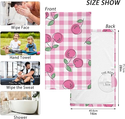 Miniatura 3 de susiyo Paquete de 2 toallas de mano 100% algodón para baño, 16 x 28 pulgadas