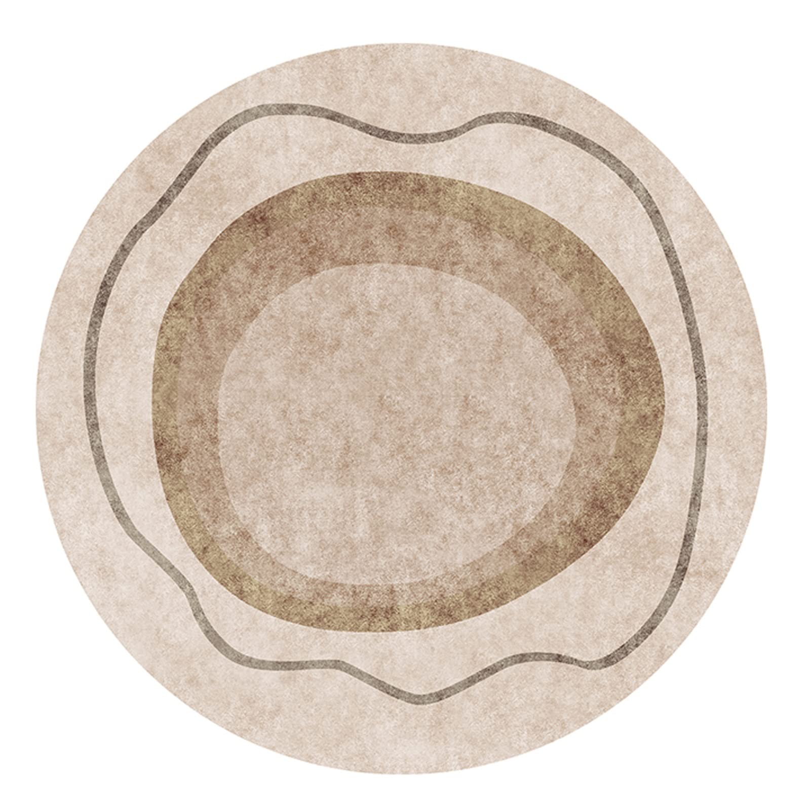 Tapis rond antidérapant et doux à poils courts pour un sol sécurisé