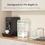 Momcozy Baby Bottle Sterilizer and Dryer, 6-Bottle Compact Steam Sterilizer | 4-in-1, Modular Nesting Space Saving Design, Drying Rack Included, for Breast Pump Parts, Pacifiers & Newborn Essentials