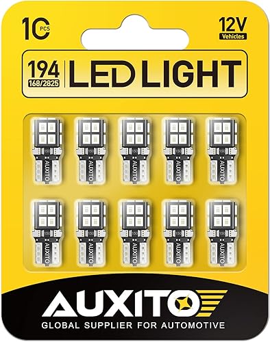 AUXITO 194 - Foco de luz LED, azul, 168 2825 W5W T10, cuña 14-SMD, focos LED de repuesto para automóvil, luz de mapa, luz de puerta de acompañante,